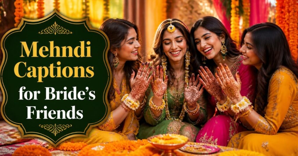 Mehndi Captions for Bride's Friends
