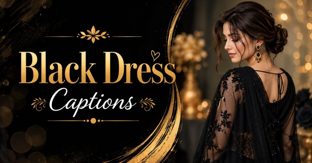 250+ Great Black Dress Captions for Instagram (2026)