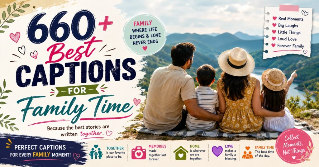 660+ Best Captions for Family Time That Feel Like Home & Capture Every Precious Moment