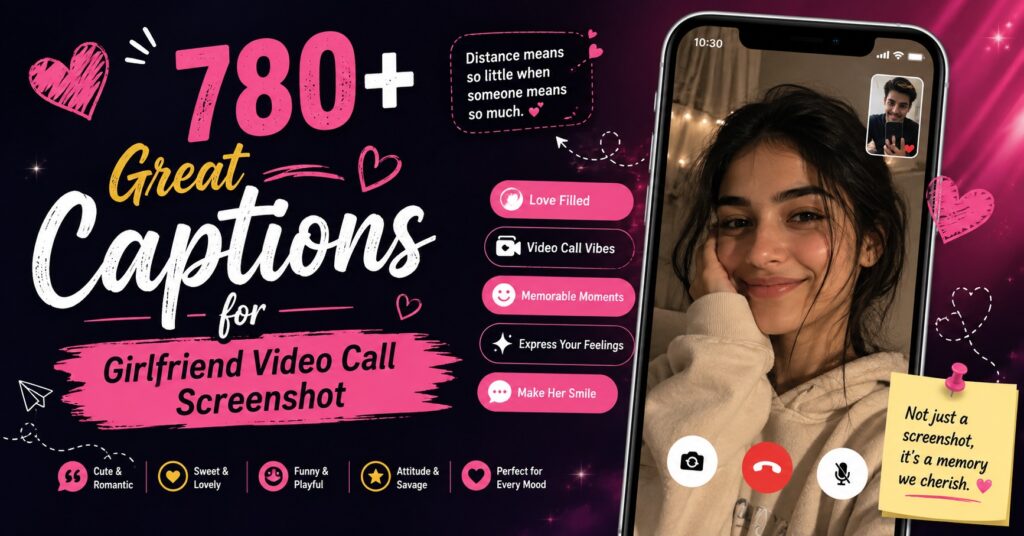780+ Great Captions for Girlfriend Video Call Screenshot That Feel Real and Personal