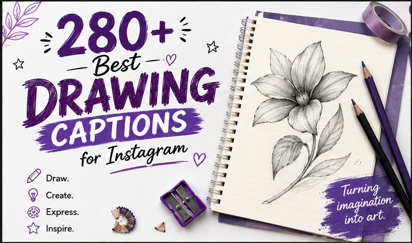 280+ Best Drawing Captions for Instagram | Short, Funny, Cute & Aesthetic for Every Artist