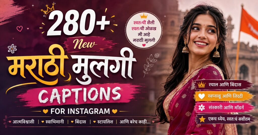 280+ Best Mulgi Marathi Captions for Instagram Celebrating the Spirit of Every Marathi Girl