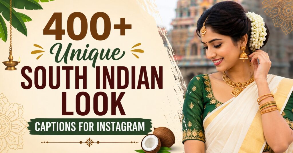400+ Unique South Indian Look Captions for Instagram That Captivate