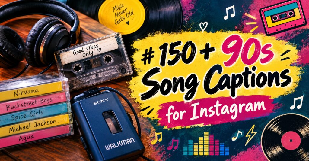 150 + 90s Song Captions for Instagram: Unique Ideas for Every Post