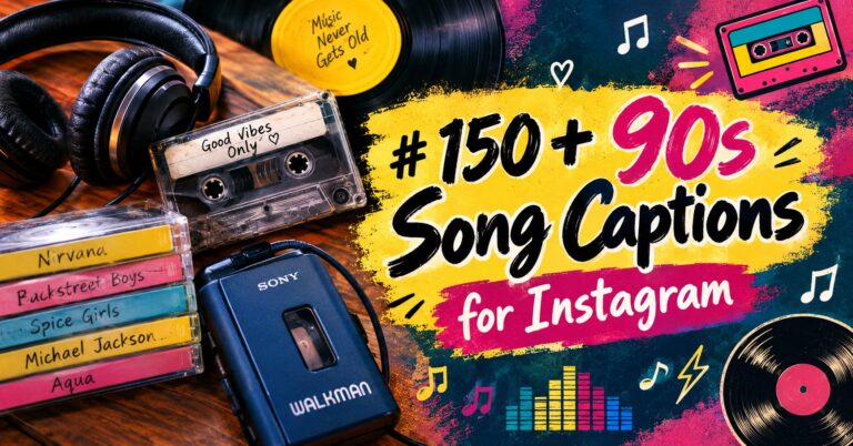 150 + 90s Song Captions for Instagram: Unique Ideas for Every Post