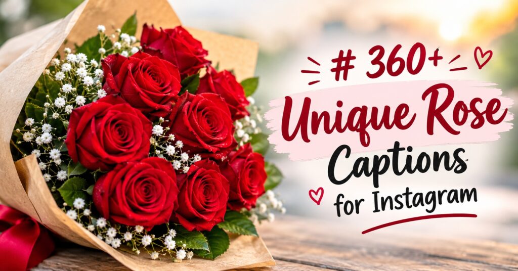 360+ Unique Rose Captions for Instagram: Best, Aesthetic, Short & Romantic Ideas